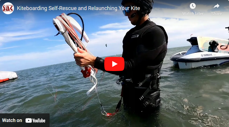 Learn to self-rescue when kiteboarding