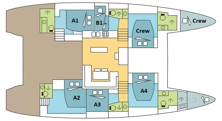 Lagoon 52 F Available Beds 2
