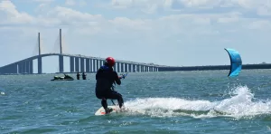 North Skyway bridge kiteboarding Tampa Bay 2