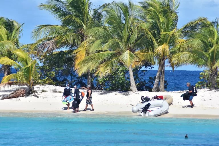 Sandy island setting up