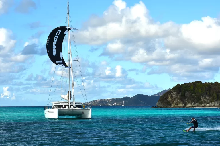 Tobago Cay Kiteboarding chaters Dino 2