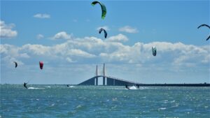 North Skyway Bridge Kiteboarding Lessons Florida