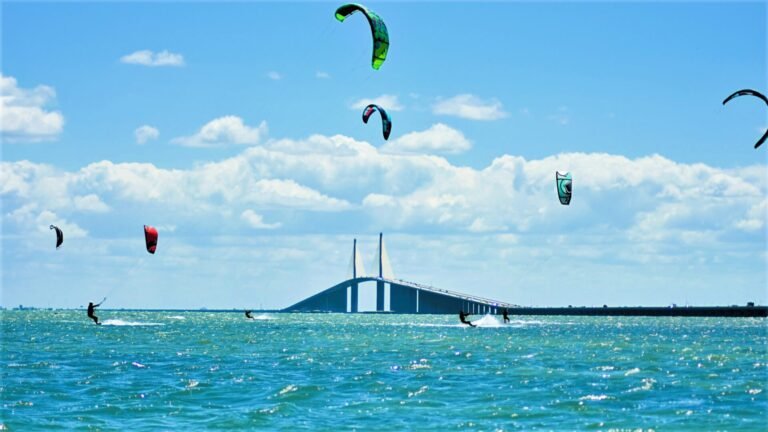Kiteboard Lessons in St Petersburg Fl - Tampa Bay 44 North Skyway Bridge Kiteboarding Lessons Florida